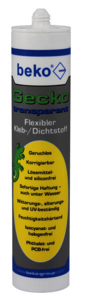 Gecko 290 ml TRANSPARENT Kleb-/Dichtstoff